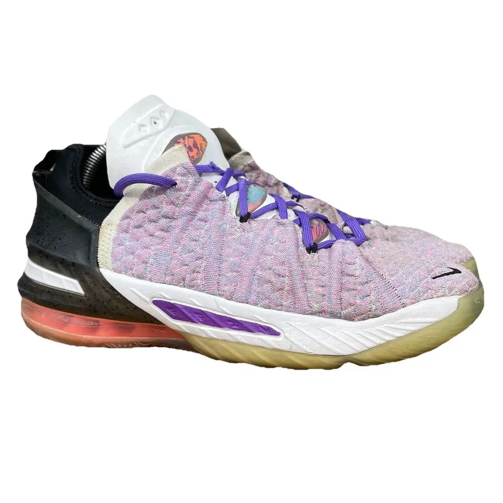 Nike LeBron 18 XVIII Graffiti Basketball Shoes Sneakers Size 7 Y